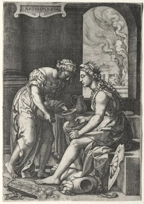 Framed Print : Artemisia, c. 1539. Creator: Georg Pencz (German, c. 1500-1550) Framed Print : Artemisia, c. 1539. Creator: Georg Pencz (German, c. 1500-1550)