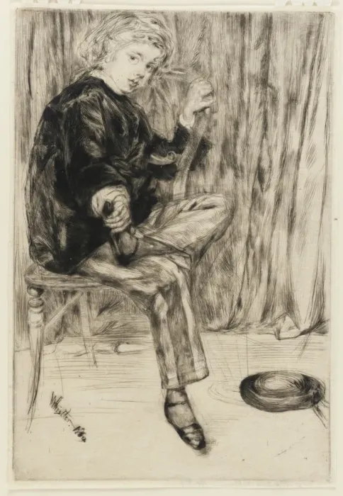 Framed Print : Arthur Haden, 1859. Creator: James Abbott McNeill Whistler Framed Print : Arthur Haden, 1859. Creator: James Abbott McNeill Whistler