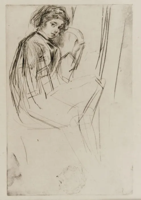 Framed Print : Arthur Haden, 1859. Creator: James Abbott McNeill Whistler Framed Print : Arthur Haden, 1859. Creator: James Abbott McNeill Whistler