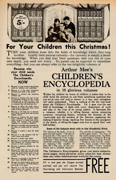 Framed Print : Arthur Mees Childrens Encyclopedia, 1935