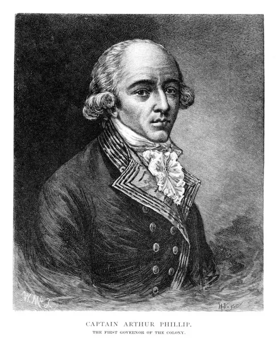Framed Print : Arthur Phillip, British Admiral and colonial governor, (1886). Artist: W Macleod Framed Print : Arthur Phillip, British Admiral and colonial governor, (1886). Artist: W Macleod