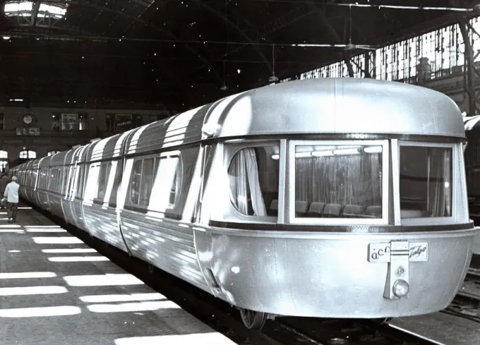 Framed Print : Articulated lightweight Talgo Train, 1950 Framed Print : Articulated lightweight Talgo Train, 1950