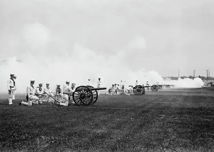 Framed Print : Artillery - Annapolis, 1913. Creator: Bain News Service Framed Print : Artillery - Annapolis, 1913. Creator: Bain News Service