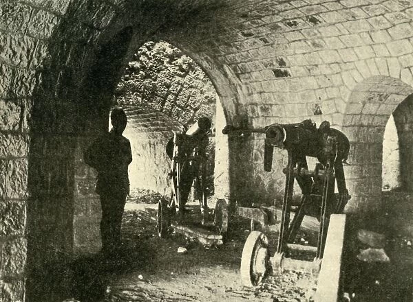 Artillery at Fort Souville, Verdun, northern France, First World War, c1916, (c1920)