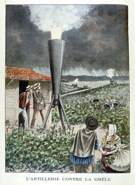 Framed Print : Artillery against the Hailstorm, 1901 Framed Print : Artillery against the Hailstorm, 1901