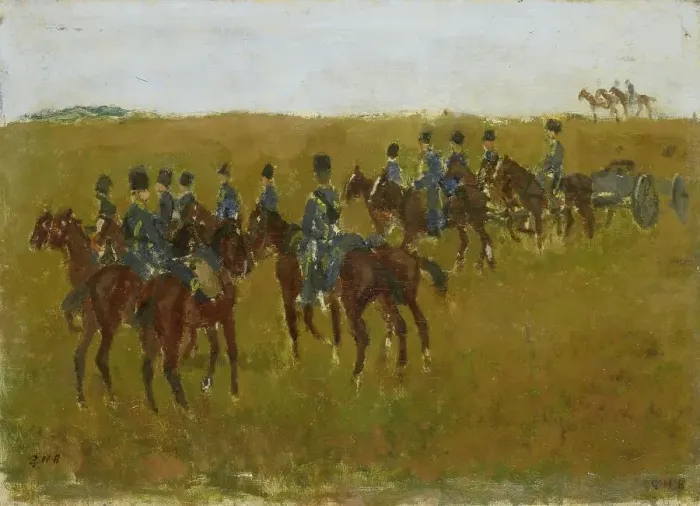 Framed Print : Artillery on Maneuver, c.1880-c.1923. Creator: George Hendrik Breitner Framed Print : Artillery on Maneuver, c.1880-c.1923. Creator: George Hendrik Breitner
