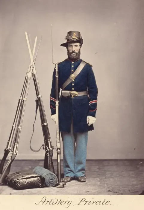 Framed Print : Artillery, Private, 1866. Creator: Oliver H. Willard Framed Print : Artillery, Private, 1866. Creator: Oliver H. Willard
