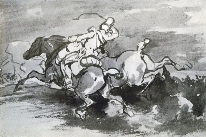 Framed Print : Artilleryman Leading his Horses into the Field, 1913. Artist: Theodore Gericault Framed Print : Artilleryman Leading his Horses into the Field, 1913. Artist: Theodore Gericault