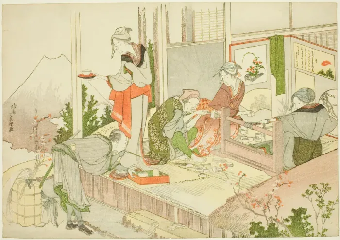 Framed Print : An Artisans Shop, from the album The Mist of Sandara (Sandara kasumi), Japan Framed Print : An Artisans Shop, from the album The Mist of Sandara (Sandara kasumi), Japan