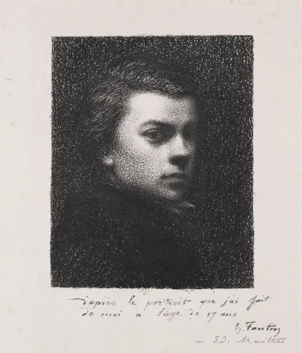 Framed Print : The Artist at 17 Years, 1892. Creator: Henri Fantin-Latour (French, 1836-1904) Framed Print : The Artist at 17 Years, 1892. Creator: Henri Fantin-Latour (French, 1836-1904)
