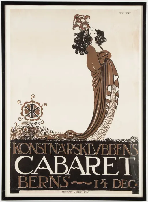 Framed Print : Artist Club Cabaret Berns, 1914 Framed Print : Artist Club Cabaret Berns, 1914