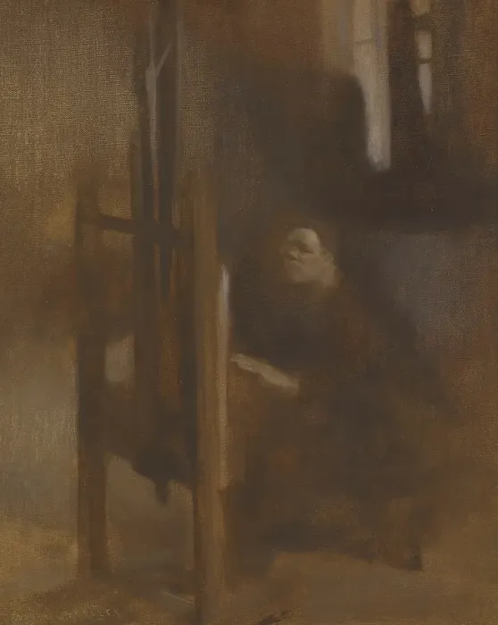 Framed Print : Artist at His Easel (L'Artiste a son Chevalet), about 1906. Creator: Eugene Carriere. Artist at His Easel (L'Artiste a son Chevalet), about 1906. Creator: Eugene Carriere Framed Print : Artist at His Easel (L'Artiste a son Chevalet), about 1906. Creator: Eugene Carriere. Artist at His Easel (L'Artiste a son Chevalet), about 1906. Creator: Eugene Carriere