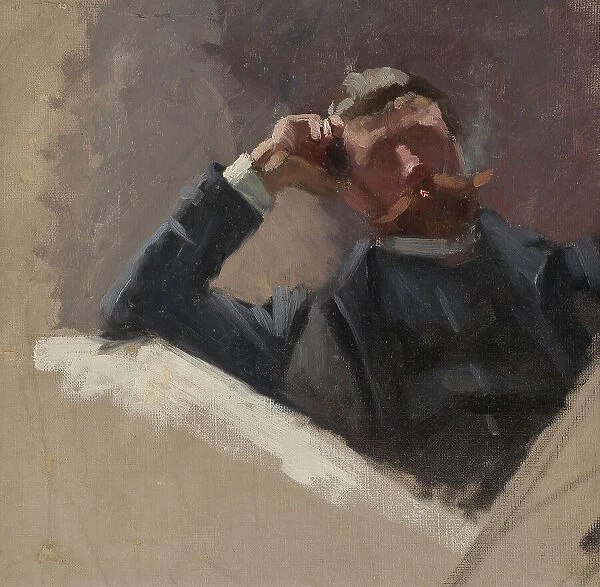 The Artist Georg Pauli. Study, 1884-1886. Creator: Eva Fredrika Bonnier