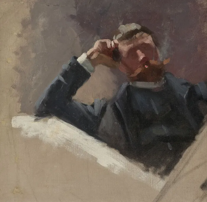 Framed Print : The Artist Georg Pauli. Study, 1884-1886. Creator: Eva Fredrika Bonnier Framed Print : The Artist Georg Pauli. Study, 1884-1886. Creator: Eva Fredrika Bonnier