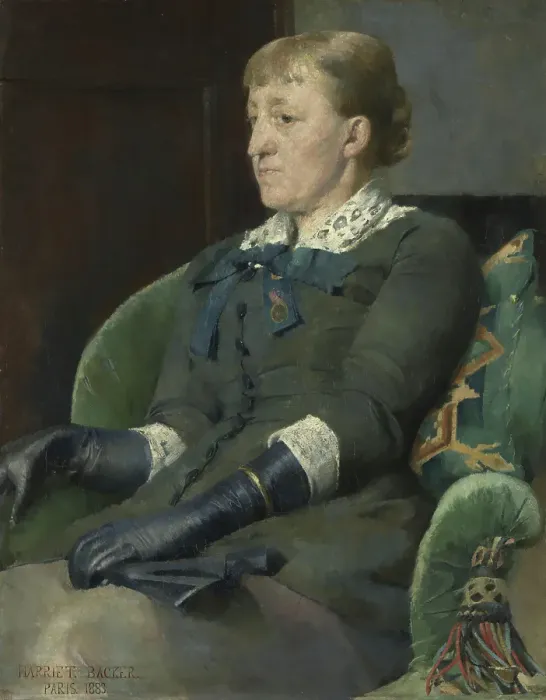Framed Print : The Artist Kitty Kielland, 1883. Creator: Harriet Backer Framed Print : The Artist Kitty Kielland, 1883. Creator: Harriet Backer