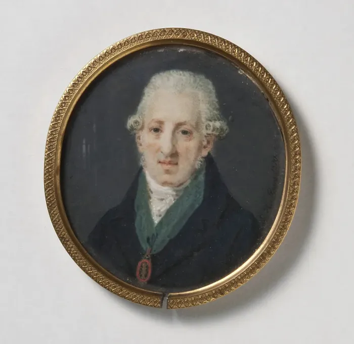 Framed Print : The Artist Louis Masreliez, 1810. Creator: Leonard Henrik Roos af Hjelmsater Framed Print : The Artist Louis Masreliez, 1810. Creator: Leonard Henrik Roos af Hjelmsater