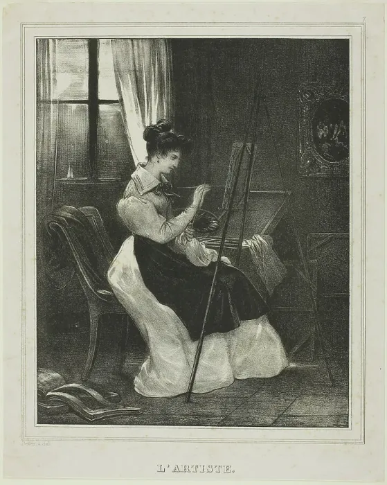 Framed Print : The Artist, n.d. Creator: Achille Deveria Framed Print : The Artist, n.d. Creator: Achille Deveria