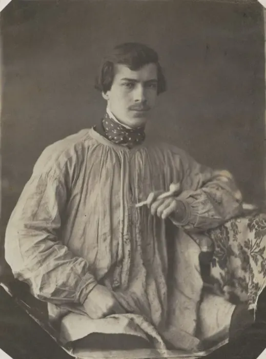 Framed Print : Artist (or Assistant) with Pipe, 1853-1857. Creator: Frank Chauvassaignes (French) Framed Print : Artist (or Assistant) with Pipe, 1853-1857. Creator: Frank Chauvassaignes (French)