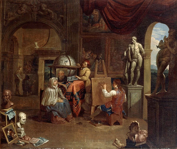 Artist studio scene, (1680-1720?). Artist: Gerard Thomas