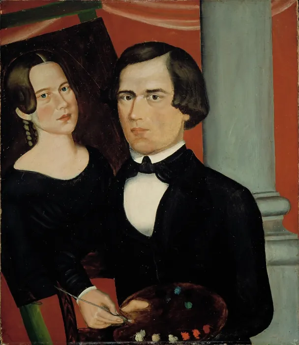 Framed Print : Artist and his Subject, c1845. Creator: Unknown
