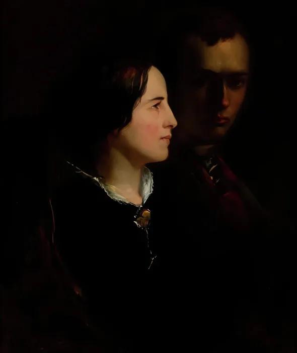 Framed Print : The Artist and his Wife, c1840s. Creator: John Phillip Framed Print : The Artist and his Wife, c1840s. Creator: John Phillip