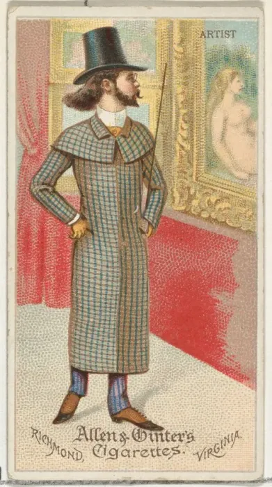 Framed Print : Artist, from Worlds Dudes series (N31) for Allen & Ginter Cigarettes, 1888 Framed Print : Artist, from Worlds Dudes series (N31) for Allen & Ginter Cigarettes, 1888