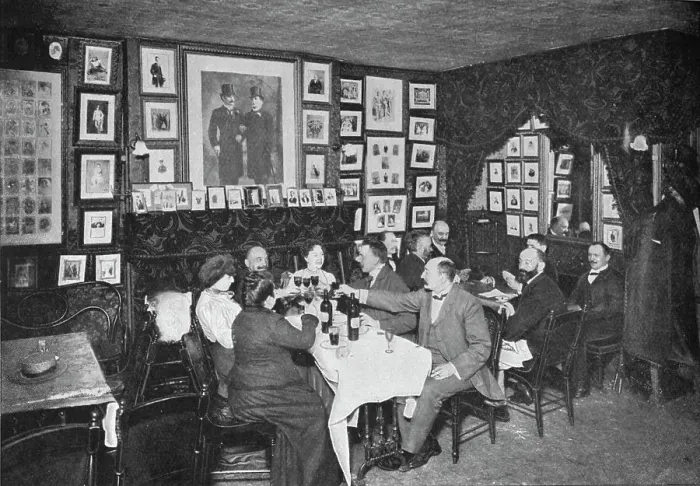 Framed Print : In the Artistes Club, London, c1901 (1901) Framed Print : In the Artistes Club, London, c1901 (1901)