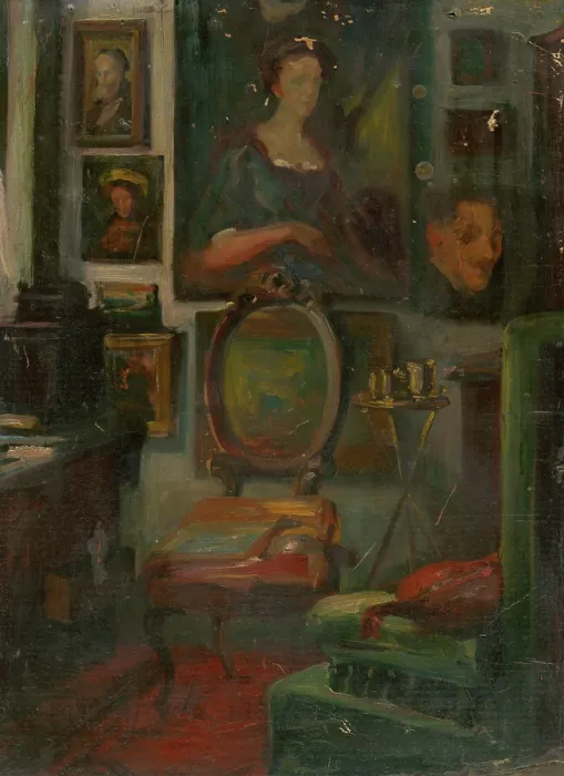 Framed Print : The Artist's Atelier, around 1940. Creator: Ludovit Pitthordt. The Artist's Atelier, around 1940. Creator: Ludovit Pitthordt Framed Print : The Artist's Atelier, around 1940. Creator: Ludovit Pitthordt. The Artist's Atelier, around 1940. Creator: Ludovit Pitthordt
