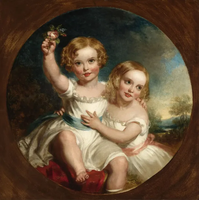 Framed Print : The Artists Children, 1847. Creator: John Wood Framed Print : The Artists Children, 1847. Creator: John Wood