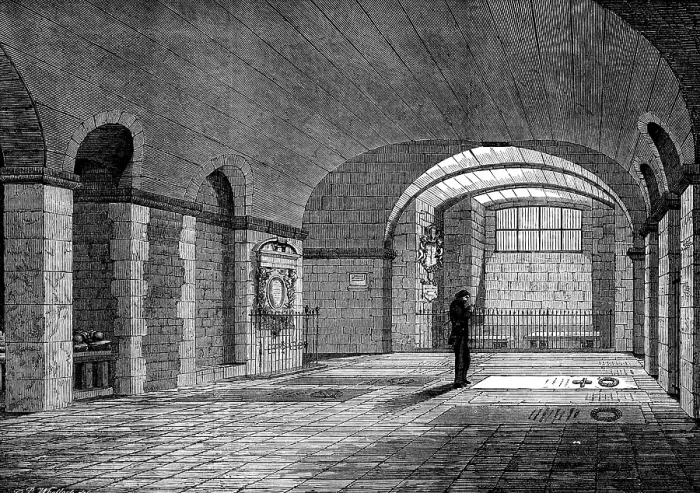 Framed Print : The Artists Corner in the Crypt of St. Paul's: the grave of Landseer, 1873. Creator: Unknown. The Artists Corner in the Crypt of St. Paul's: the grave of Landseer, 1873. Creator: Unknown Framed Print : The Artists Corner in the Crypt of St. Paul's: the grave of Landseer, 1873. Creator: Unknown. The Artists Corner in the Crypt of St. Paul's: the grave of Landseer, 1873. Creator: Unknown