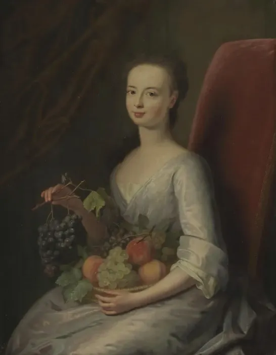 Framed Print : The Artist's Daugther, 1728. Creator: Balthasar Denner
