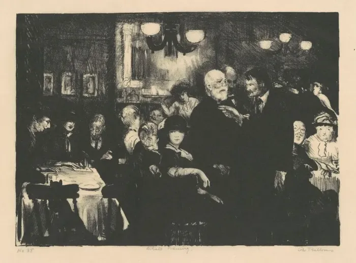 Framed Print : Artists Evening, 1916. Creator: George Wesley Bellows Framed Print : Artists Evening, 1916. Creator: George Wesley Bellows