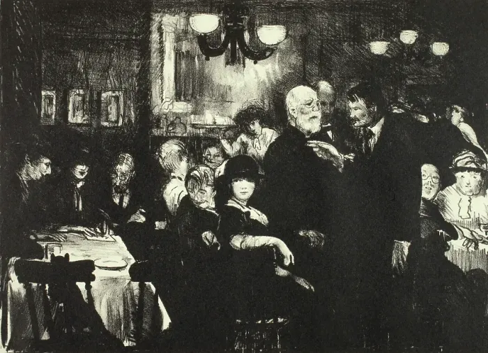 Framed Print : Artists Evening, 1916. Creator: George Wesley Bellows. Artists Evening, 1916. Creator: George Wesley Bellows