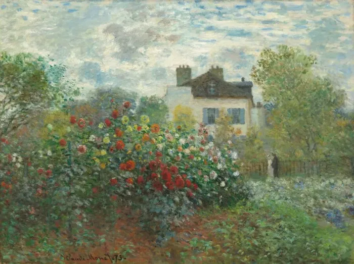 Framed Print : The Artists Garden in Argenteuil (A Corner of the Garden with Dahlias), 1873 Framed Print : The Artists Garden in Argenteuil (A Corner of the Garden with Dahlias), 1873
