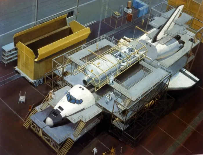 Framed Print : Artists impression of Space Shuttle. Creator: NASA Framed Print : Artists impression of Space Shuttle. Creator: NASA