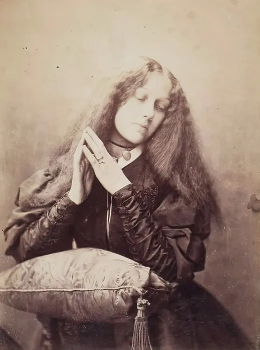Framed Print : An Artist's Model, from an album compiled by Sir John Everett Millais. Creator: Unknown. An Artist's Model, from an album compiled by Sir John Everett Millais Framed Print : An Artist's Model, from an album compiled by Sir John Everett Millais. Creator: Unknown. An Artist's Model, from an album compiled by Sir John Everett Millais