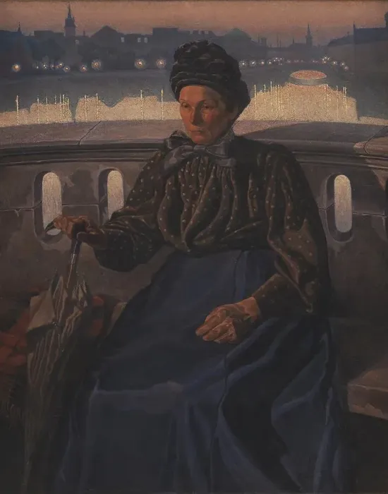 Framed Print : The Artist's Mother, 1908. Creator: Edvard Weie Framed Print : The Artist's Mother, 1908. Creator: Edvard Weie