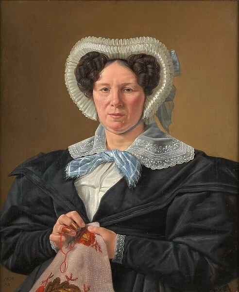The Artist's Mother, Frederikke Eleonore Cathrine Rorbye, née Stockfleth, 1834. Creator: Martinus Rorbye