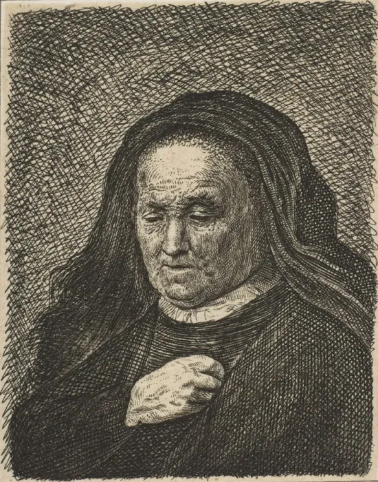 Framed Print : The Artists Mother with Her Hand on Her Chest, 18th century. 18th century Framed Print : The Artists Mother with Her Hand on Her Chest, 18th century. 18th century