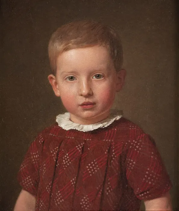 Framed Print : The artist's nephew, the author and the principal Johan Jacob Krohn as a child, 1846. Creator: Christen Kobke Framed Print : The artist's nephew, the author and the principal Johan Jacob Krohn as a child, 1846. Creator: Christen Kobke