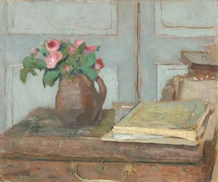 Framed Print : The Artists Paint Box and Moss Roses, 1898. Creator: Edouard Vuillard Framed Print : The Artists Paint Box and Moss Roses, 1898. Creator: Edouard Vuillard