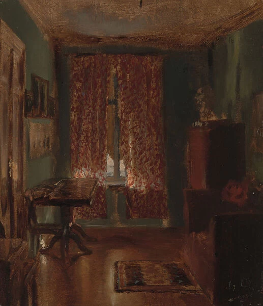 The Artists Sitting Room in Ritterstrasse, 1851. Creator: Adolph Menzel