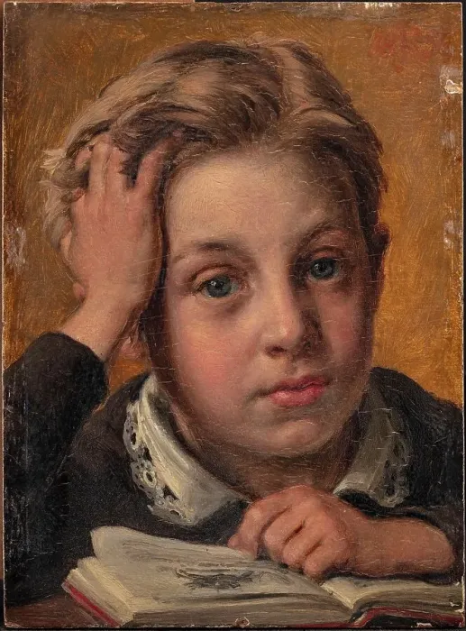 Framed Print : The Artist's Son Holger at the Age of Ten, 1856. Creator: Jorgen Pedersen Roed Framed Print : The Artist's Son Holger at the Age of Ten, 1856. Creator: Jorgen Pedersen Roed