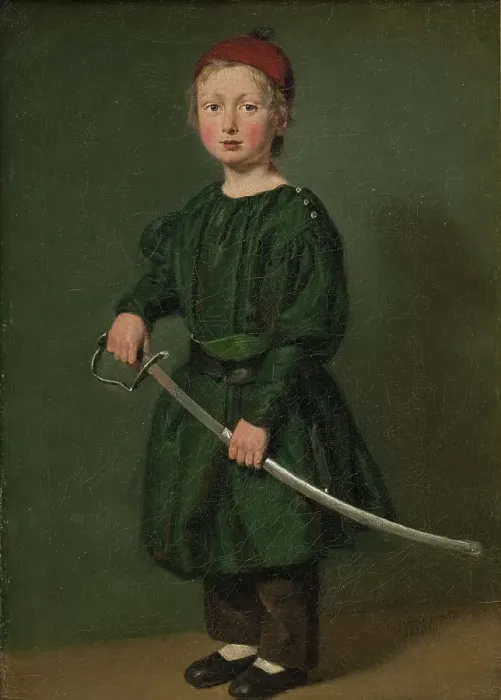 Framed Print : One of the Artist's Sons, 1836. Creator: Christian Albrecht Jensen Framed Print : One of the Artist's Sons, 1836. Creator: Christian Albrecht Jensen