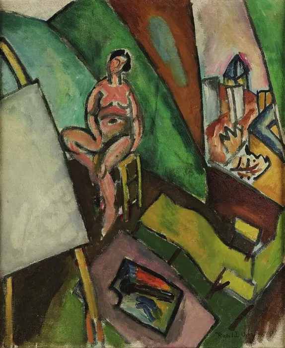 Framed Print : Artist's studio, 1907. Creator: Dufy, Raoul (1877-1953) Framed Print : Artist's studio, 1907. Creator: Dufy, Raoul (1877-1953)