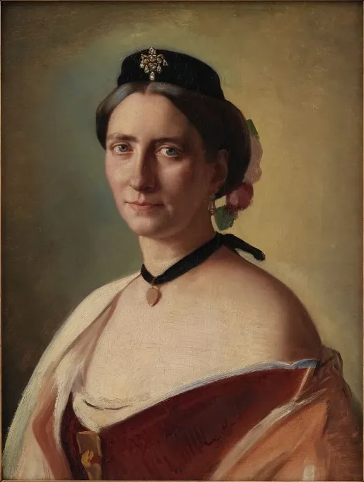 Framed Print : The Artist's Wife, Alma Bloch, née Trepka, 1868. Creator: Carl Bloch Framed Print : The Artist's Wife, Alma Bloch, née Trepka, 1868. Creator: Carl Bloch