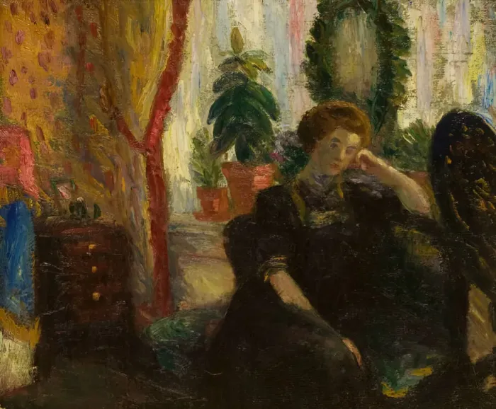 Framed Print : The Artists Wife, c. 1905. Creator: William James Glackens Framed Print : The Artists Wife, c. 1905. Creator: William James Glackens