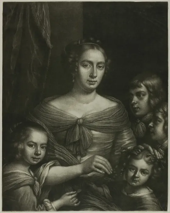 Framed Print : The Artist's Wife and Children, 1665 / 77. Creator: Wallerant Vaillant Framed Print : The Artist's Wife and Children, 1665 / 77. Creator: Wallerant Vaillant