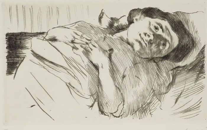 Framed Print : The artist's wife - Kranke Frau, 1914. Creator: Lovis Corinth Framed Print : The artist's wife - Kranke Frau, 1914. Creator: Lovis Corinth