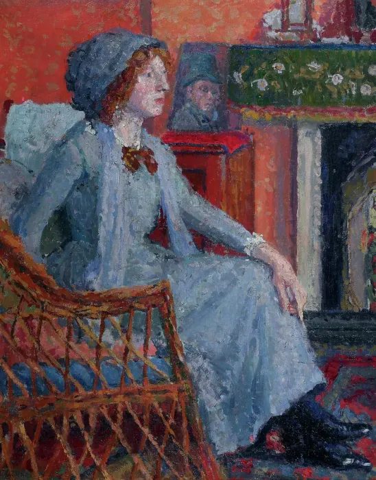 Framed Print : The artist's wife, Mornington Crescent, 1911. Creator: Spencer Gore Framed Print : The artist's wife, Mornington Crescent, 1911. Creator: Spencer Gore